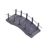 Maxbell Dollhouse Wooden ARCH Bridge Micro Scene Accessory Arch Bridge Figurine Gray