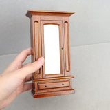 Maxbell Dollhouse Furniture Wood Wardrobe Vintage Dollhouse Accessories 1:12 Scale