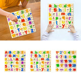 Maxbell Wooden Puzzle Learning Educational Toys for 3 4 5 Year Old Kids Kindergarten Uppercase Letters