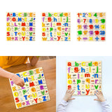 Maxbell Wooden Puzzle Learning Educational Toys for 3 4 5 Year Old Kids Kindergarten Uppercase Letters