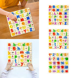 Maxbell Wooden Puzzle Learning Educational Toys for 3 4 5 Year Old Kids Kindergarten Uppercase Letters