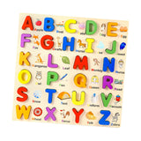 Maxbell Wooden Puzzle Learning Educational Toys for 3 4 5 Year Old Kids Kindergarten Uppercase Letters