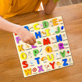 Maxbell Wooden Puzzle Learning Educational Toys for 3 4 5 Year Old Kids Kindergarten Uppercase Letters