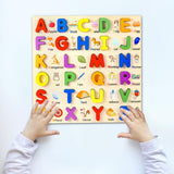 Maxbell Wooden Puzzle Learning Educational Toys for 3 4 5 Year Old Kids Kindergarten Uppercase Letters