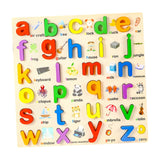 Maxbell Wooden Puzzle Learning Educational Toys for 3 4 5 Year Old Kids Kindergarten Lowercase Letters