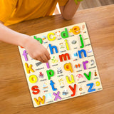 Maxbell Wooden Puzzle Learning Educational Toys for 3 4 5 Year Old Kids Kindergarten Lowercase Letters
