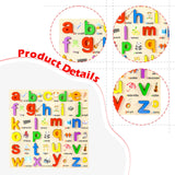 Maxbell Wooden Puzzle Learning Educational Toys for 3 4 5 Year Old Kids Kindergarten Lowercase Letters