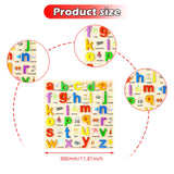 Maxbell Wooden Puzzle Learning Educational Toys for 3 4 5 Year Old Kids Kindergarten Lowercase Letters