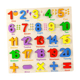 Maxbell Wooden Puzzle Learning Educational Toys for 3 4 5 Year Old Kids Kindergarten Number Puzzle