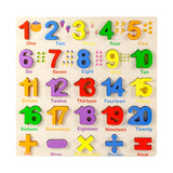 Maxbell Wooden Puzzle Learning Educational Toys for 3 4 5 Year Old Kids Kindergarten Number Puzzle