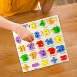 Maxbell Wooden Puzzle Learning Educational Toys for 3 4 5 Year Old Kids Kindergarten Number Puzzle