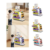 Maxbell Register Toy Checkout Counter Educational Pretend Play for Age 3-7 Kids Purple