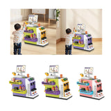 Maxbell Register Toy Checkout Counter Educational Pretend Play for Age 3-7 Kids Purple