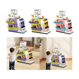 Maxbell Register Toy Checkout Counter Educational Pretend Play for Age 3-7 Kids Purple