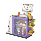 Maxbell Register Toy Checkout Counter Educational Pretend Play for Age 3-7 Kids Purple