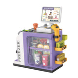 Maxbell Register Toy Checkout Counter Educational Pretend Play for Age 3-7 Kids Purple