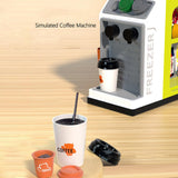 Maxbell Register Toy Checkout Counter Educational Pretend Play for Age 3-7 Kids Green