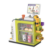 Maxbell Register Toy Checkout Counter Educational Pretend Play for Age 3-7 Kids Green