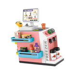 Maxbell Register Toy Checkout Counter Educational Pretend Play for Age 3-7 Kids Pink