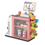 Maxbell Register Toy Checkout Counter Educational Pretend Play for Age 3-7 Kids Pink