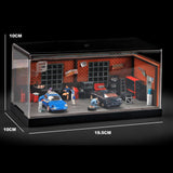 Maxbell 1/64 Model Car Display Case Car Repair Garage Photo Prop Toy Car Storage Box