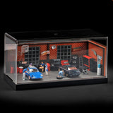Maxbell 1/64 Model Car Display Case Car Repair Garage Photo Prop Toy Car Storage Box