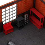 Maxbell 1/64 Model Car Display Case Car Repair Garage Photo Prop Toy Car Storage Box