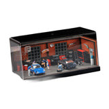 Maxbell 1/64 Model Car Display Case Car Repair Garage Photo Prop Toy Car Storage Box