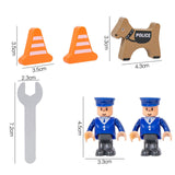 Maxbell Assembly Police Car Screw Toy Sensory Toy for 3-6 Years Children Travel Home