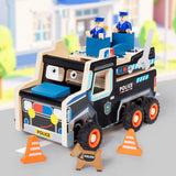 Maxbell Assembly Police Car Screw Toy Sensory Toy for 3-6 Years Children Travel Home