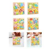 Maxbell Cute Baby Puzzles Activity Toys with 4 Patterns for Boys Girls Baby Ages 3-5 Animal
