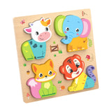 Maxbell Cute Baby Puzzles Activity Toys with 4 Patterns for Boys Girls Baby Ages 3-5 Animal