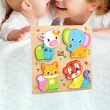 Maxbell Cute Baby Puzzles Activity Toys with 4 Patterns for Boys Girls Baby Ages 3-5 Animal