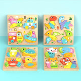 Maxbell Cute Baby Puzzles Activity Toys with 4 Patterns for Boys Girls Baby Ages 3-5 Sea Animal