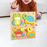 Maxbell Cute Baby Puzzles Activity Toys with 4 Patterns for Boys Girls Baby Ages 3-5 Sea Animal