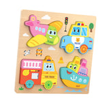 Maxbell Cute Baby Puzzles Activity Toys with 4 Patterns for Boys Girls Baby Ages 3-5 Traffic