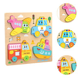 Maxbell Cute Baby Puzzles Activity Toys with 4 Patterns for Boys Girls Baby Ages 3-5 Traffic
