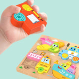 Maxbell Cute Baby Puzzles Activity Toys with 4 Patterns for Boys Girls Baby Ages 3-5 Traffic