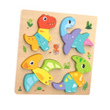 Maxbell Cute Baby Puzzles Activity Toys with 4 Patterns for Boys Girls Baby Ages 3-5 Dinosaur