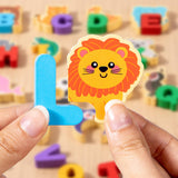 Maxbell Wooden Animal Alphabet Puzzle Preschool Paired Puzzle for Kindergarten Girls