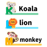 Maxbell Wooden Animal Alphabet Puzzle Preschool Paired Puzzle for Kindergarten Girls