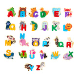 Maxbell Wooden Animal Alphabet Puzzle Preschool Paired Puzzle for Kindergarten Girls