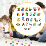 Maxbell Wooden Animal Alphabet Puzzle Preschool Paired Puzzle for Kindergarten Girls