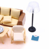 Maxbell Dollhouse Furniture Set Dolls House Playset Miniature Table Chair Floor Lamp