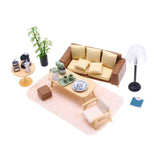 Maxbell Dollhouse Furniture Set Dolls House Playset Miniature Table Chair Floor Lamp