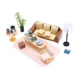 Maxbell Dollhouse Furniture Set Dolls House Playset Miniature Table Chair Floor Lamp