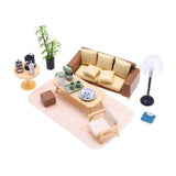 Maxbell Dollhouse Furniture Set Dolls House Playset Miniature Table Chair Floor Lamp
