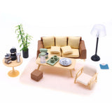 Maxbell Dollhouse Furniture Set Dolls House Playset Miniature Table Chair Floor Lamp