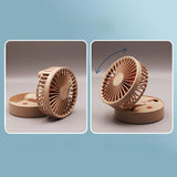 Maxbell Mini Fan Toy Festive Celebration Three Speed Wind Settings Folded Adjustable Brown