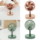 Maxbell Mini Fan Toy Festive Celebration Three Speed Wind Settings Folded Adjustable Brown